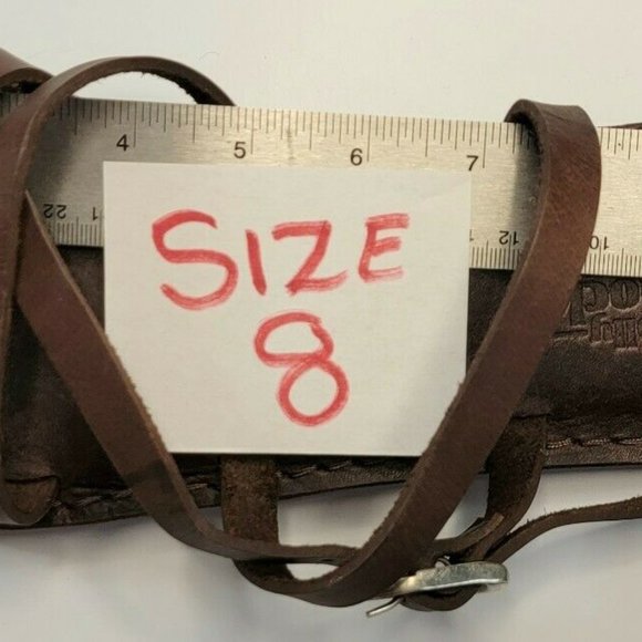 NEW JESUS - 02 SANDALS NO HEEL STRAP UNISEX HANDMADE LEATHER BLACK NEW - Picture 5 of 8